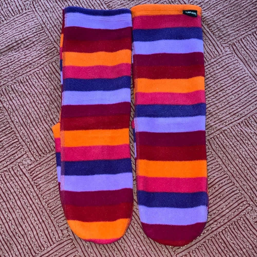 Polar Feet Vibrant Striped Casual fleece Socks